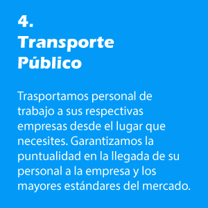 Años de experiencia en el rubro del transporte público nos avalan como empresa de transporte lider en la región.